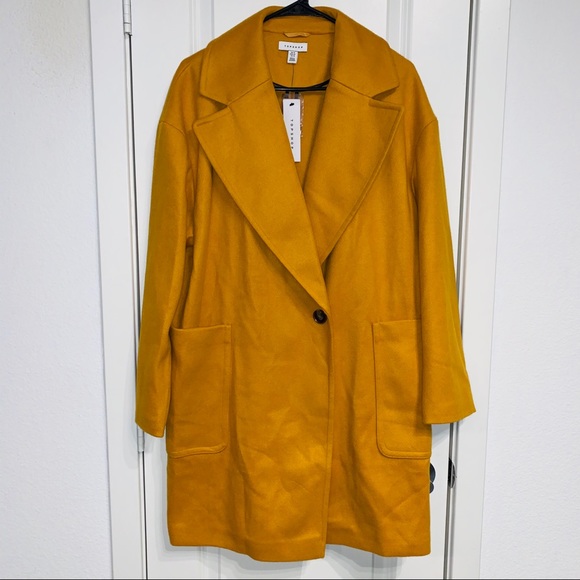 LAST Sz 12 NWT TopShop | Carly Long Coat - Picture 5 of 11